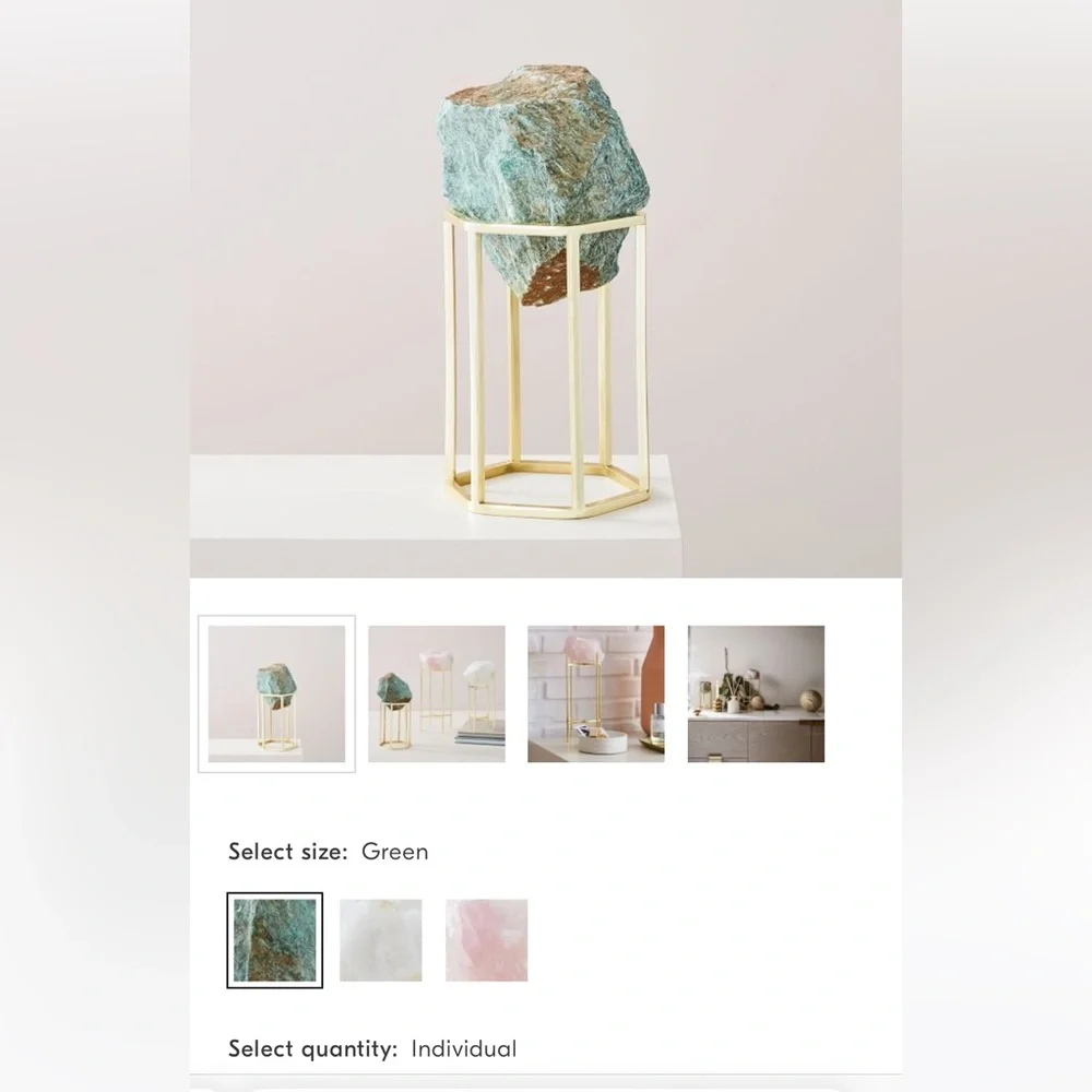 West elm natural stone on stand